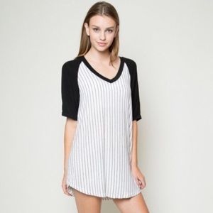 Brandy Melville Baseball T-Shirt Dress